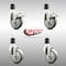 Service Caster 4 Inch 316SS Gray Poly Swivel 1-7/8 Inch Expanding Stem Caster Lock Brake, 2PK SCC-SS316TTLEX20S414-PPUB-2-S-2-178 - alternate 2